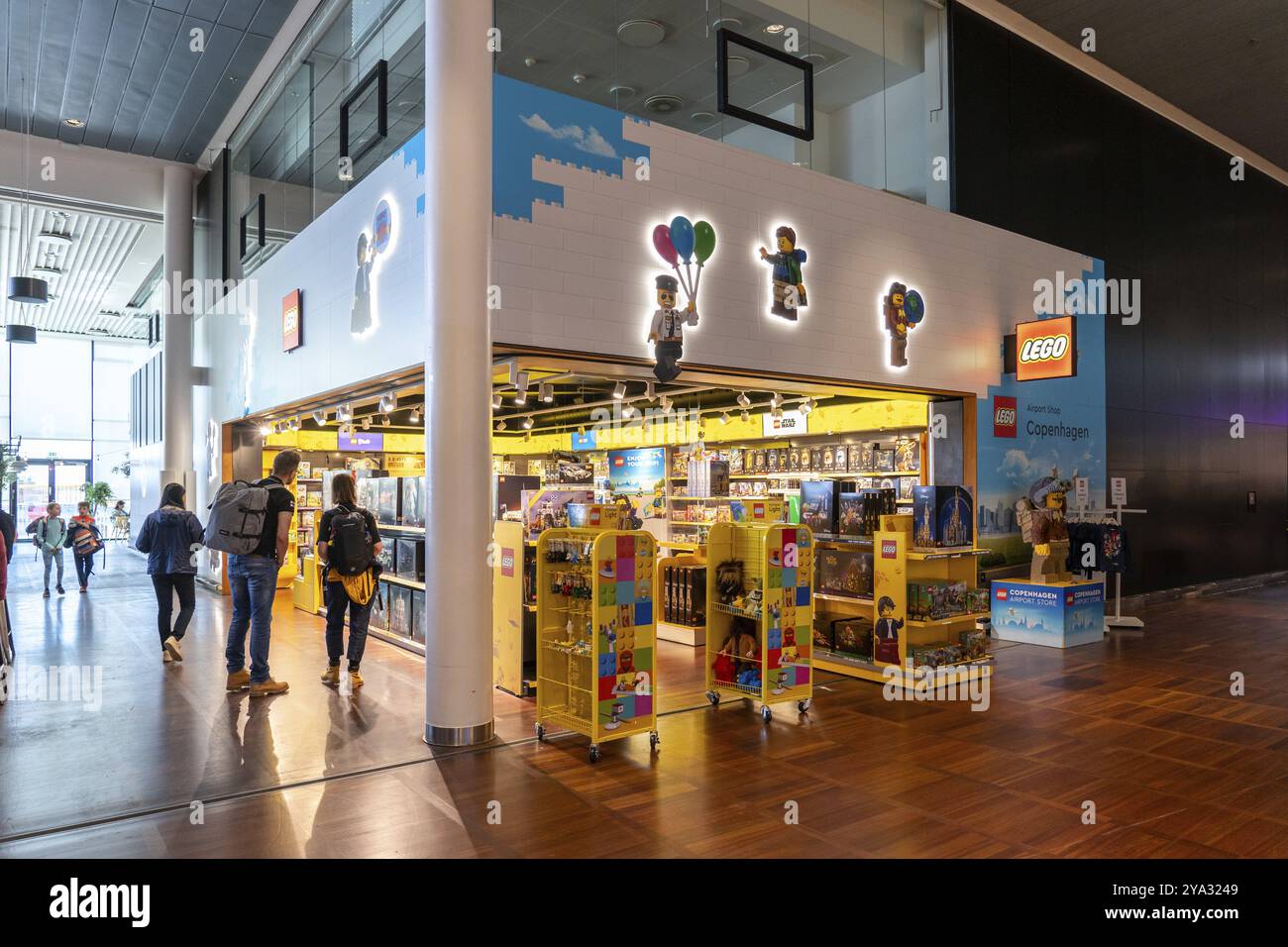 Copenhagen, Denmark, July 16, 2023: The LEGO shop inside the international aiport, Europe Stock Photo