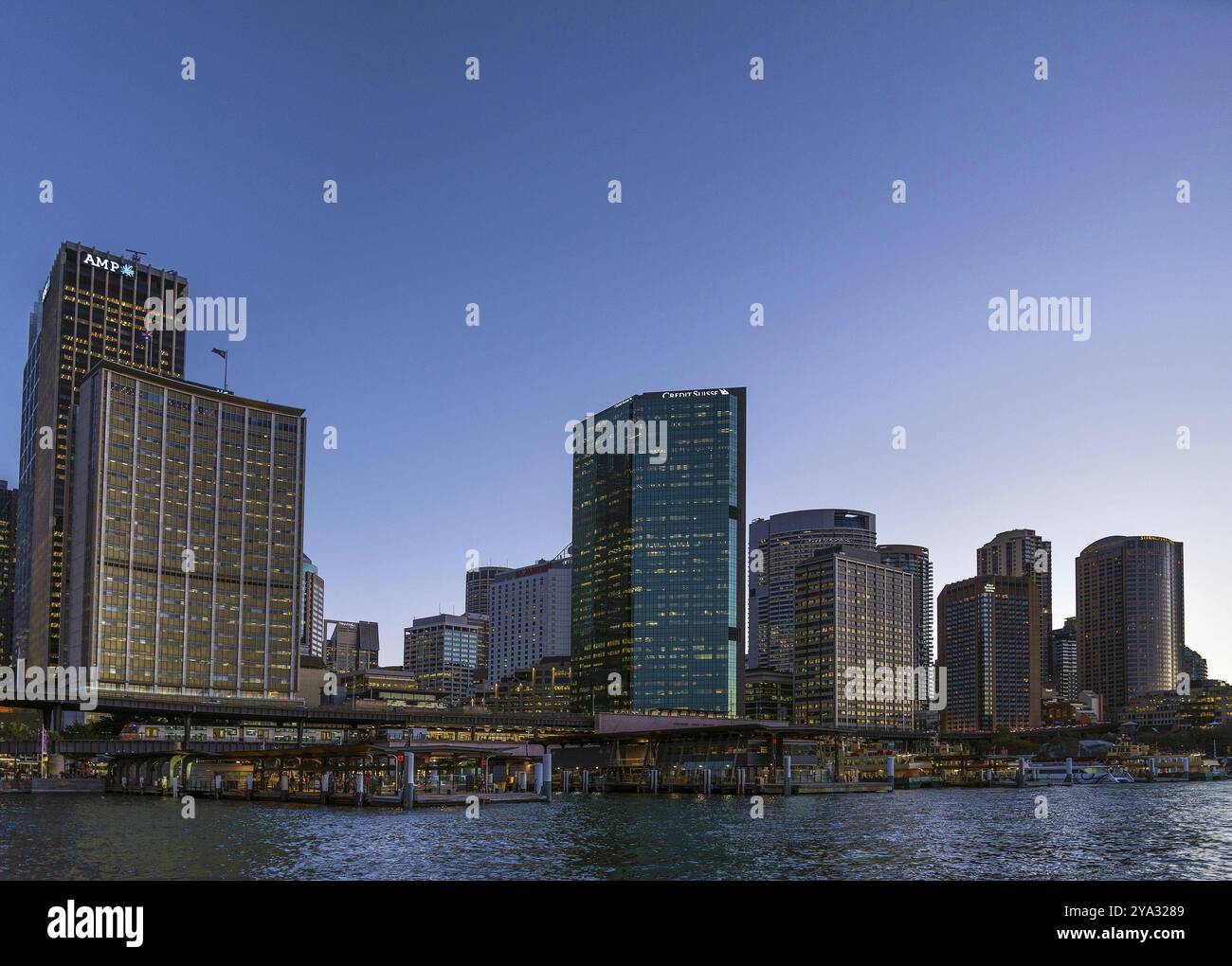 Circular quay and CBD in sydney harbour australia Stock Photo