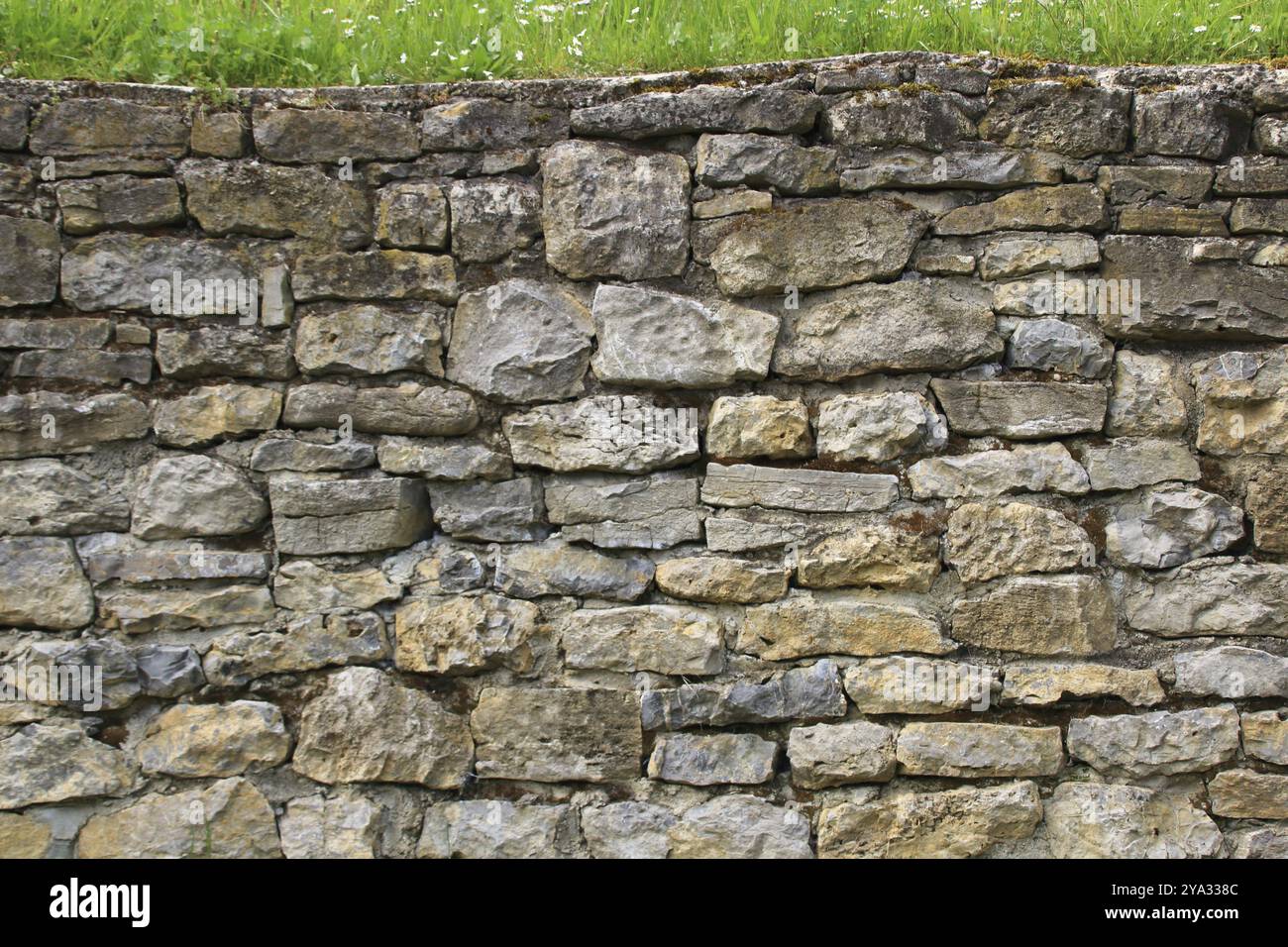 Dry stone wall on a slope Stock Photo - Alamy