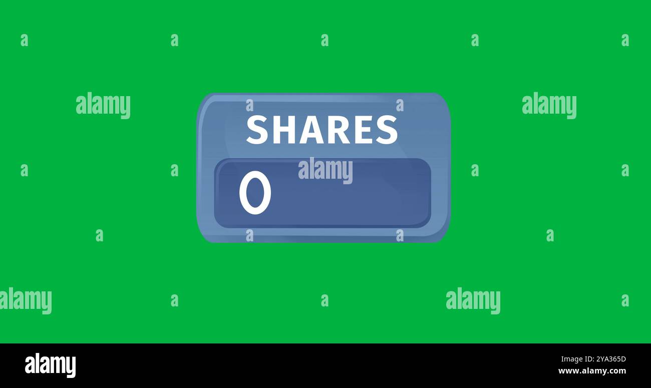 Image of a blue box containing increasing numbers on a green background ...