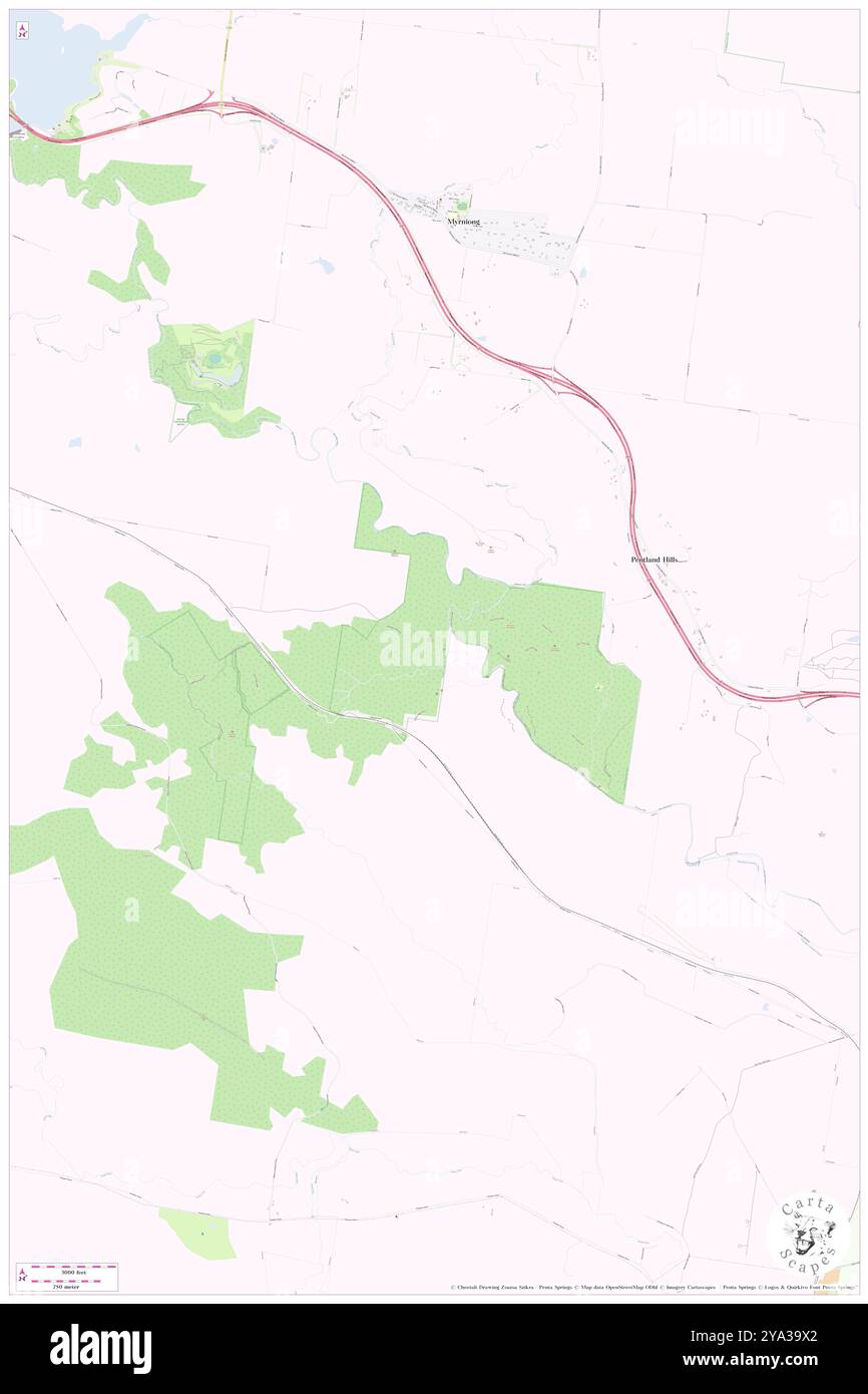 Werribee Gorge National Park, , AU, Australia, Victoria, S 37 39' 36'', N 144 20' 37'', map, Cartascapes Map published in 2024. Explore Cartascapes, a map revealing Earth's diverse landscapes, cultures, and ecosystems. Journey through time and space, discovering the interconnectedness of our planet's past, present, and future. Stock Photo