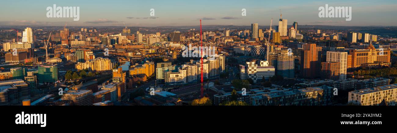 Aerial image of Leeds, United Kingdom. Stock Photo