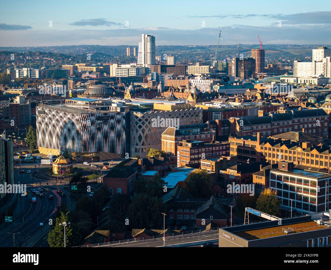 Aerial image of Leeds, United Kingdom. Stock Photo