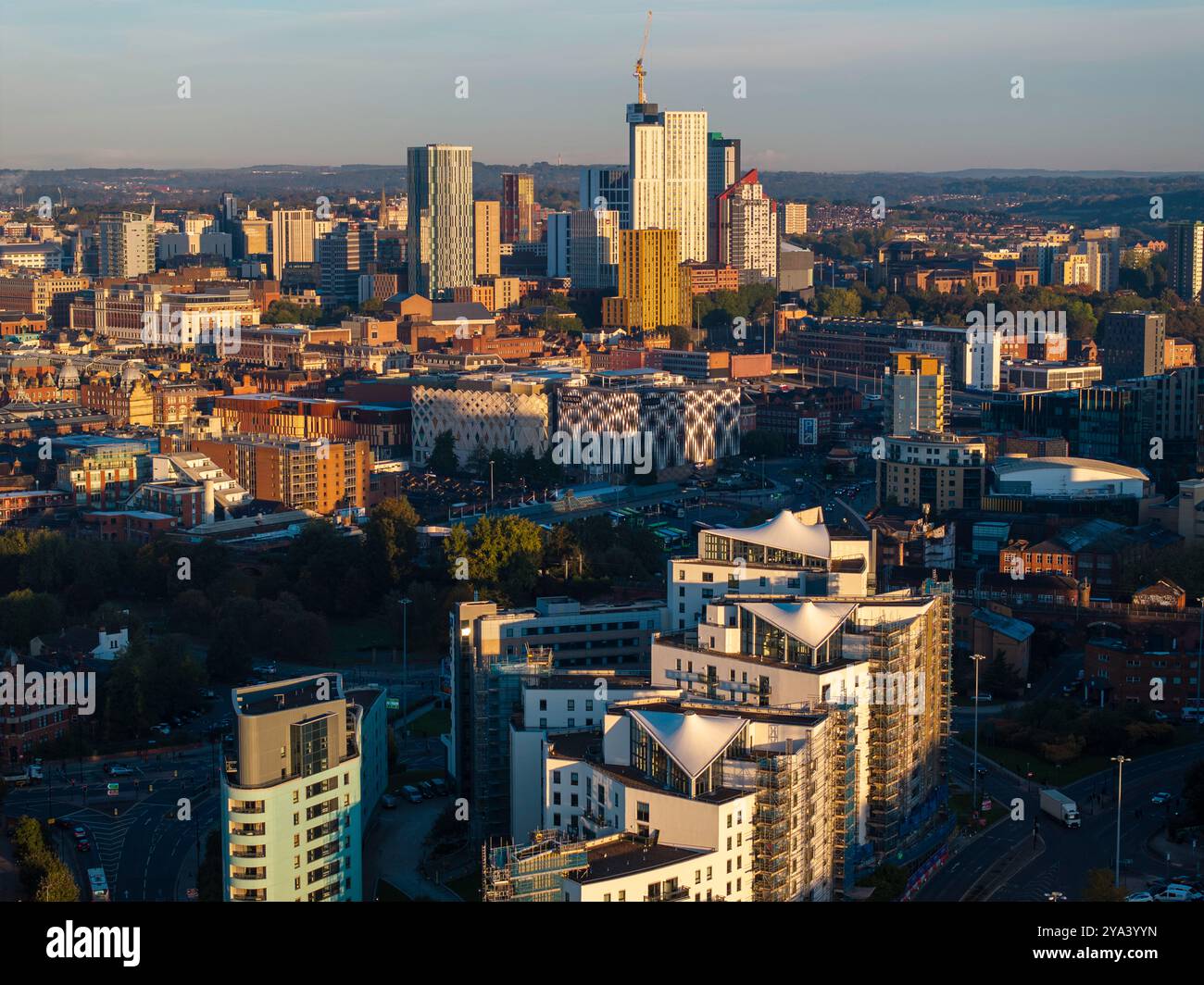 Aerial image of Leeds, United Kingdom. Stock Photo