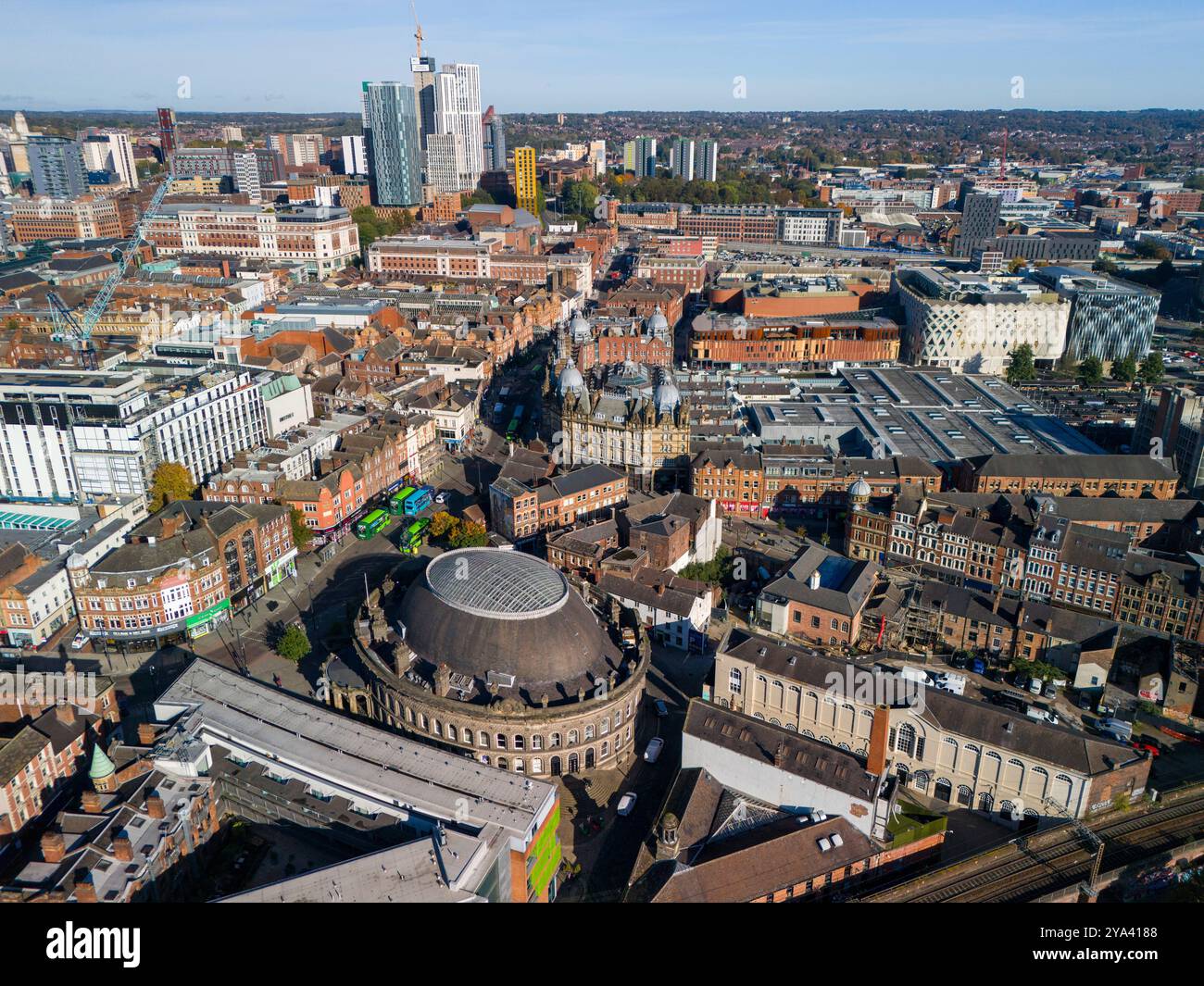 Aerial image of Leeds, United Kingdom. Stock Photo