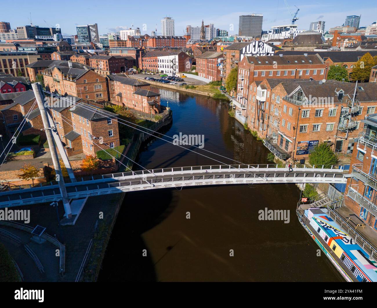 Aerial image of Leeds, United Kingdom. Stock Photo