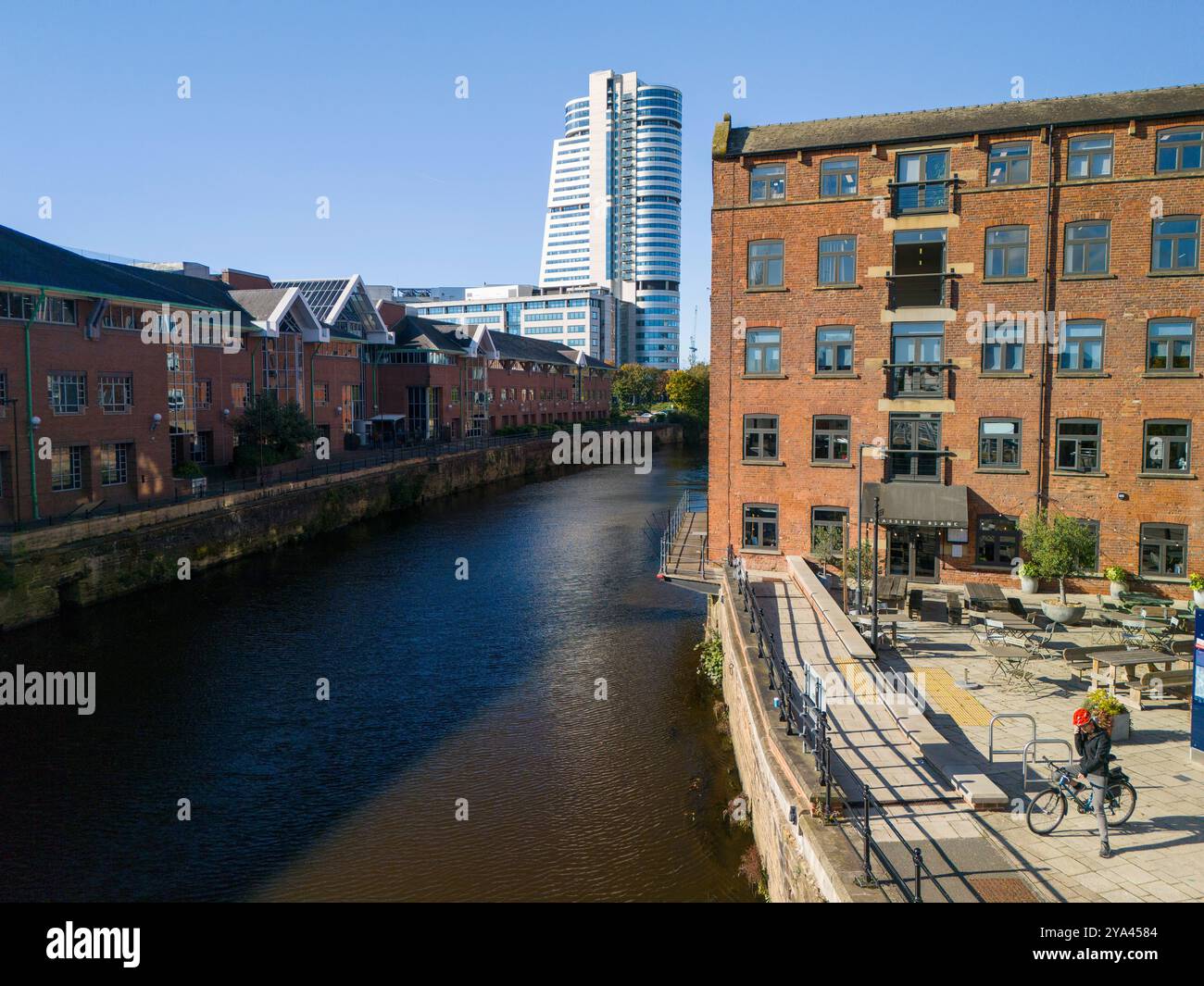 Aerial image of Leeds, United Kingdom. Stock Photo