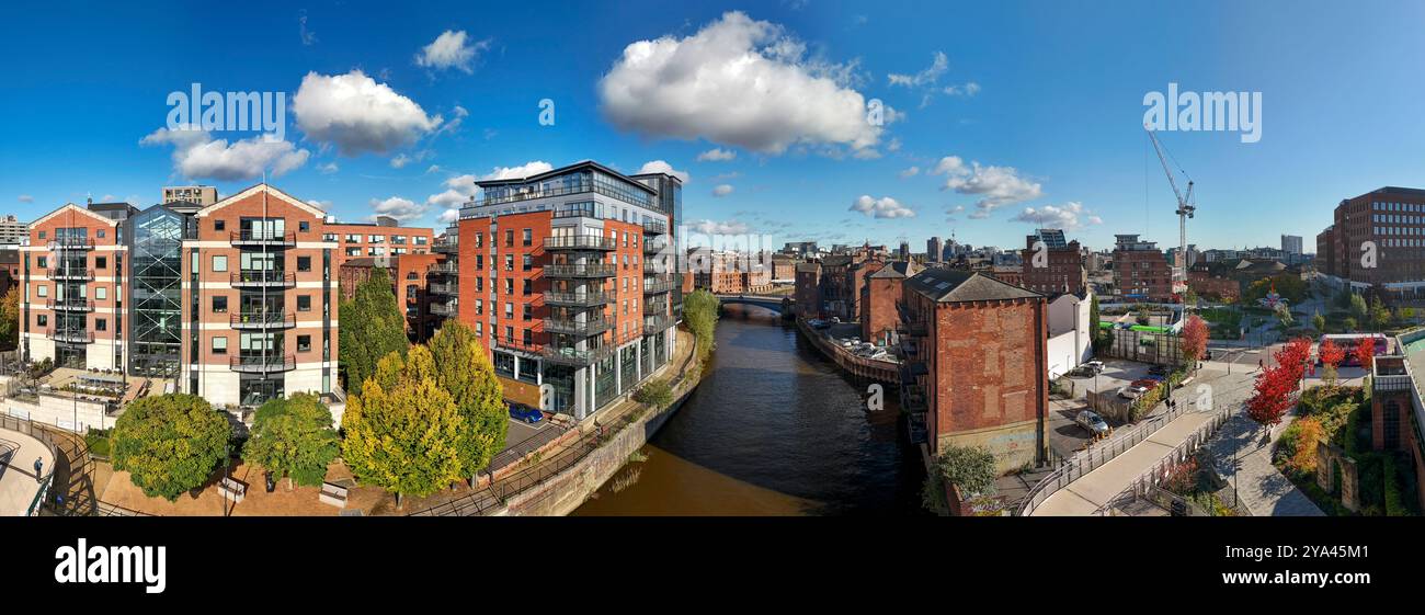 Aerial image of Leeds, United Kingdom. Stock Photo