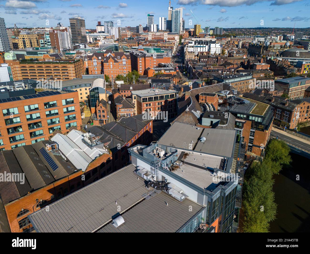 Aerial image of Leeds, United Kingdom. Stock Photo