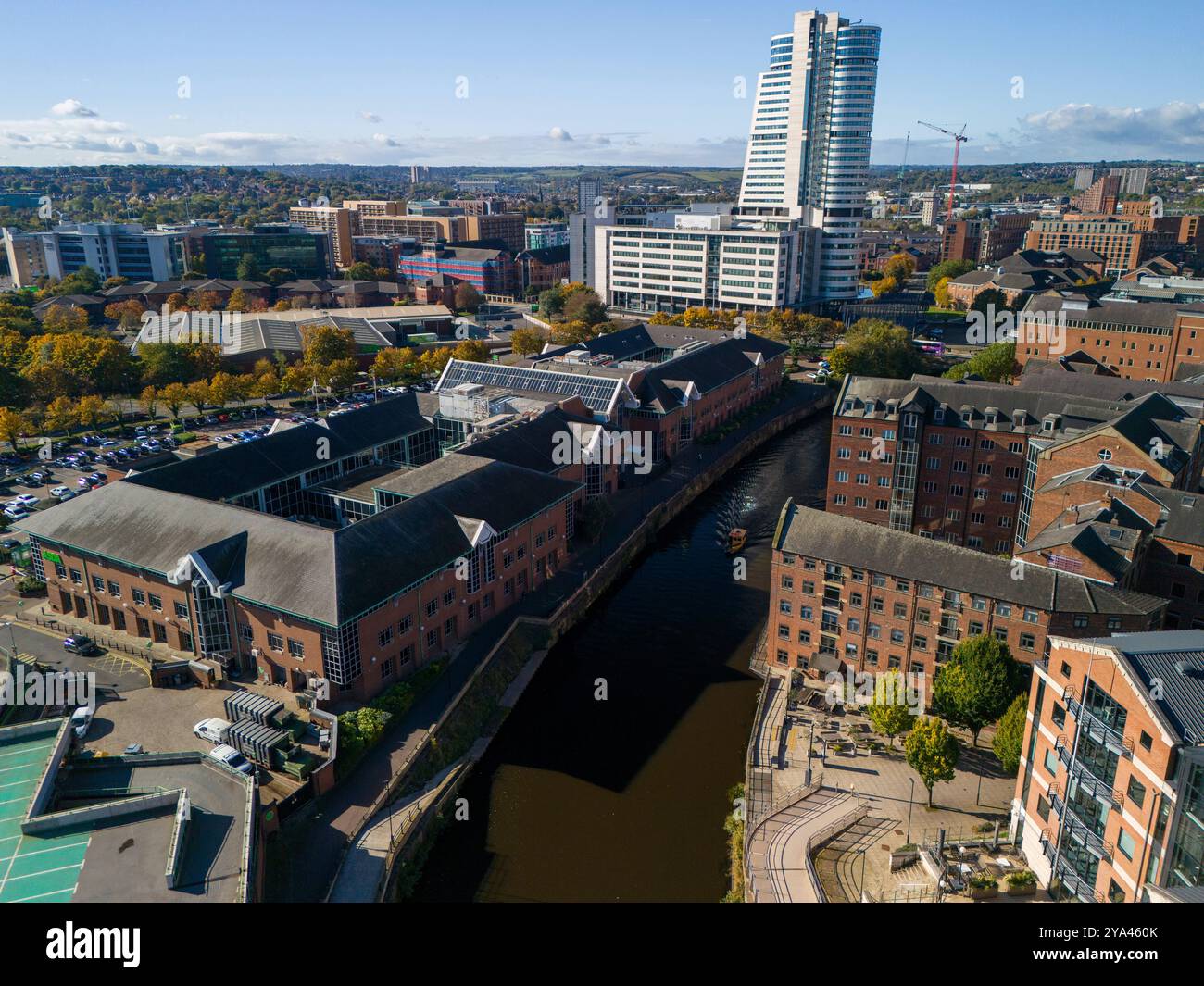 Aerial image of Leeds, United Kingdom. Stock Photo