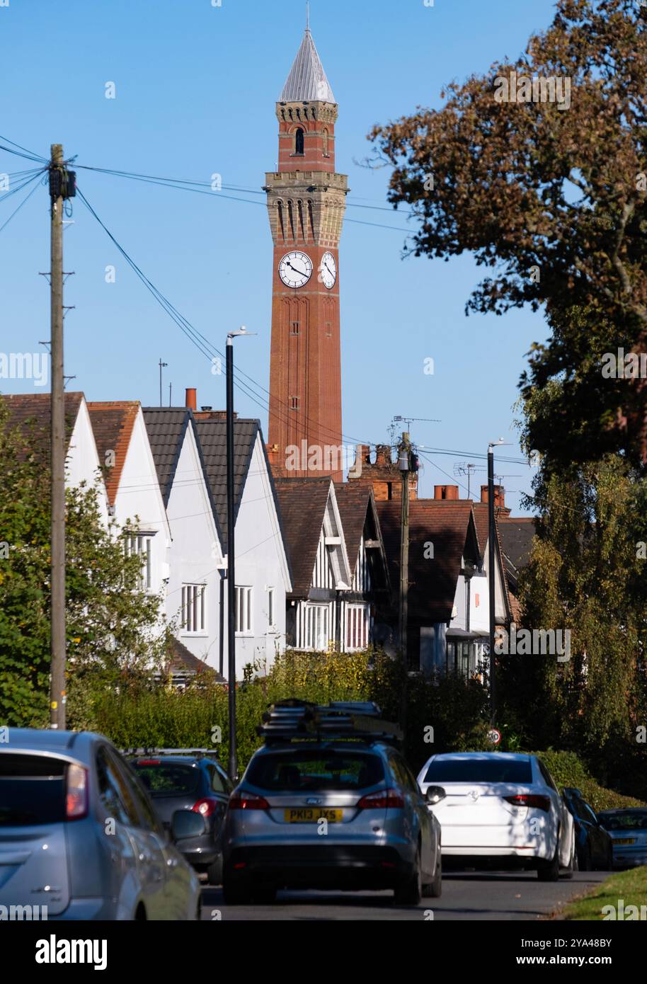 The Old Joe clock tower of The University of Birmingham seen along a ...