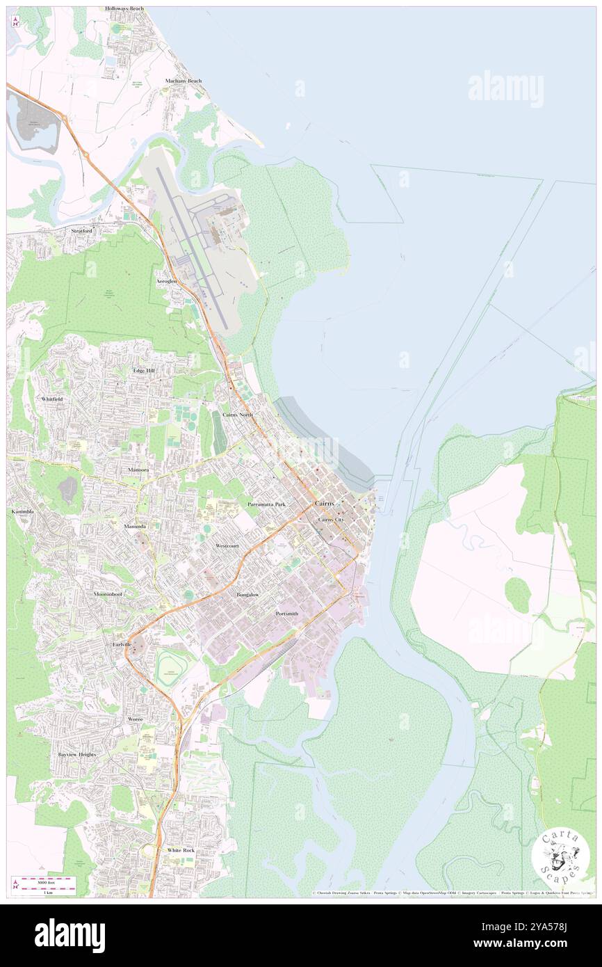 Cairns Base Hospital, Cairns, AU, Australia, Queensland, S 16 54' 44'', N 145 46' 5'', map, Cartascapes Map published in 2024. Explore Cartascapes, a map revealing Earth's diverse landscapes, cultures, and ecosystems. Journey through time and space, discovering the interconnectedness of our planet's past, present, and future. Stock Photo