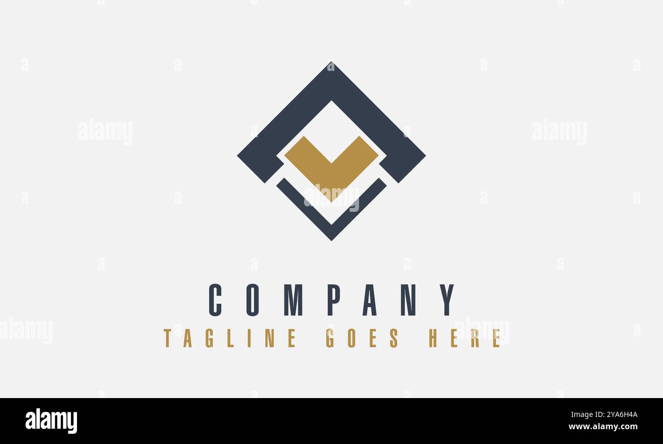 Custom clean and modern logo design services for corporate identity branding, tailored to professional businesses seeking a sleek, timeless Stock Vector