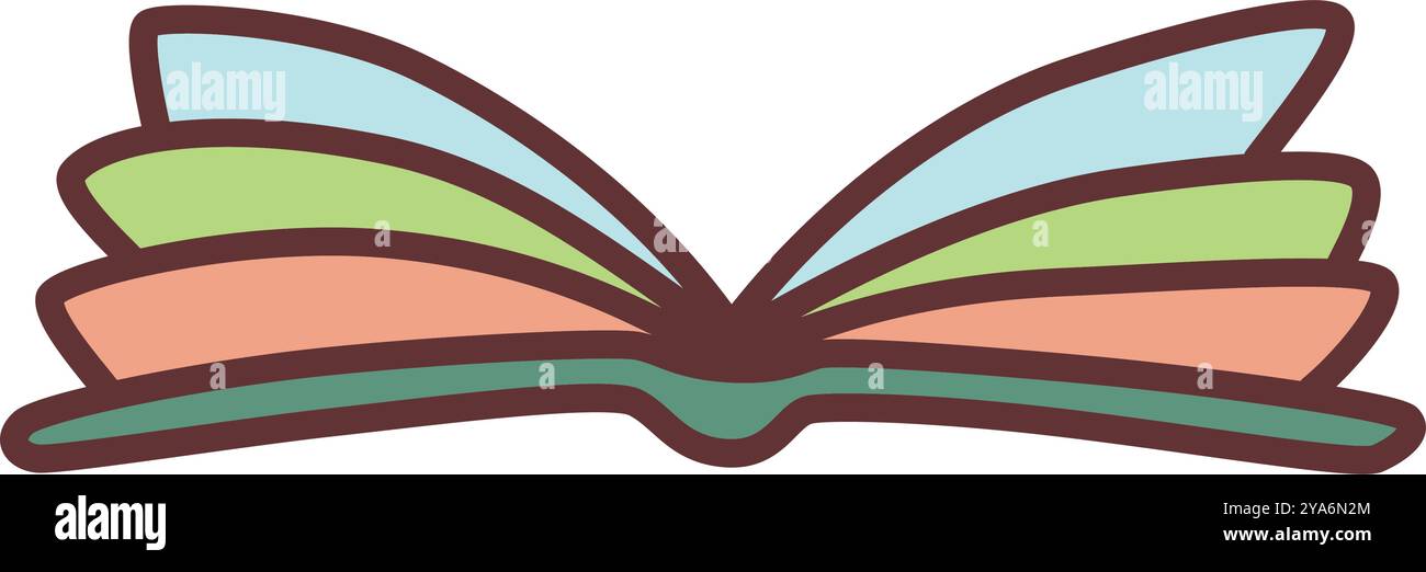 Doodle book icon hand drawn in minimalistic style. Knowledge symbol ...