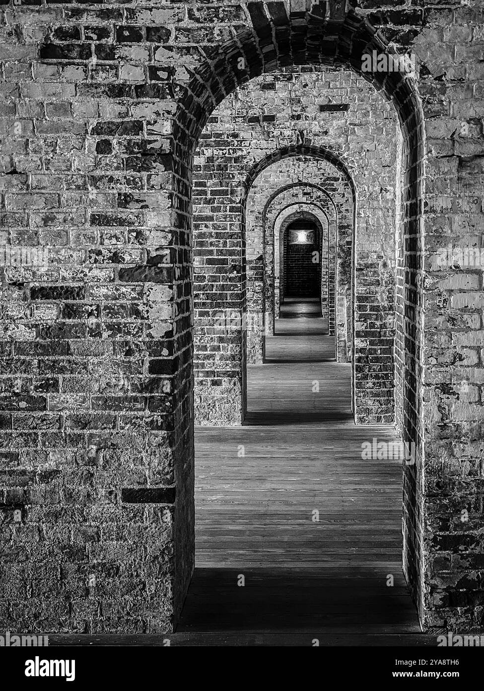 Through the Doorway, Fort Macon State  Park, North Carolina, USA - Smartphone Captured Stock Image