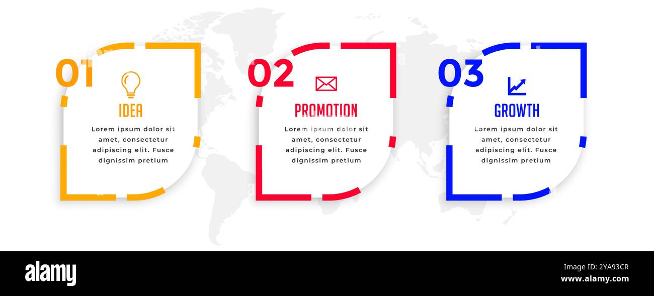 three step infographic process chart template for data visualization ...