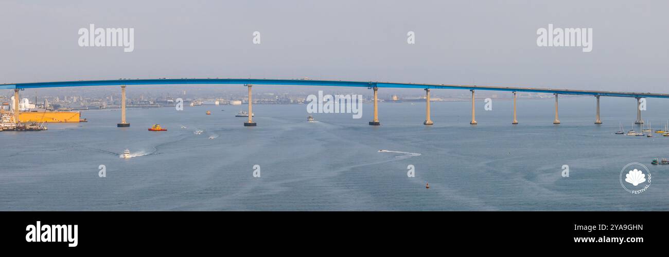Aerial view coronado bridge boats hi-res stock photography and images ...