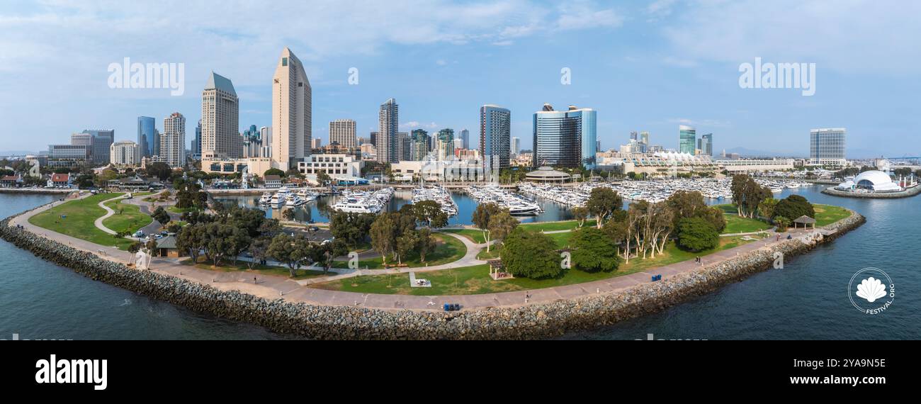 Aerial san diego bay marina hi-res stock photography and images - Alamy