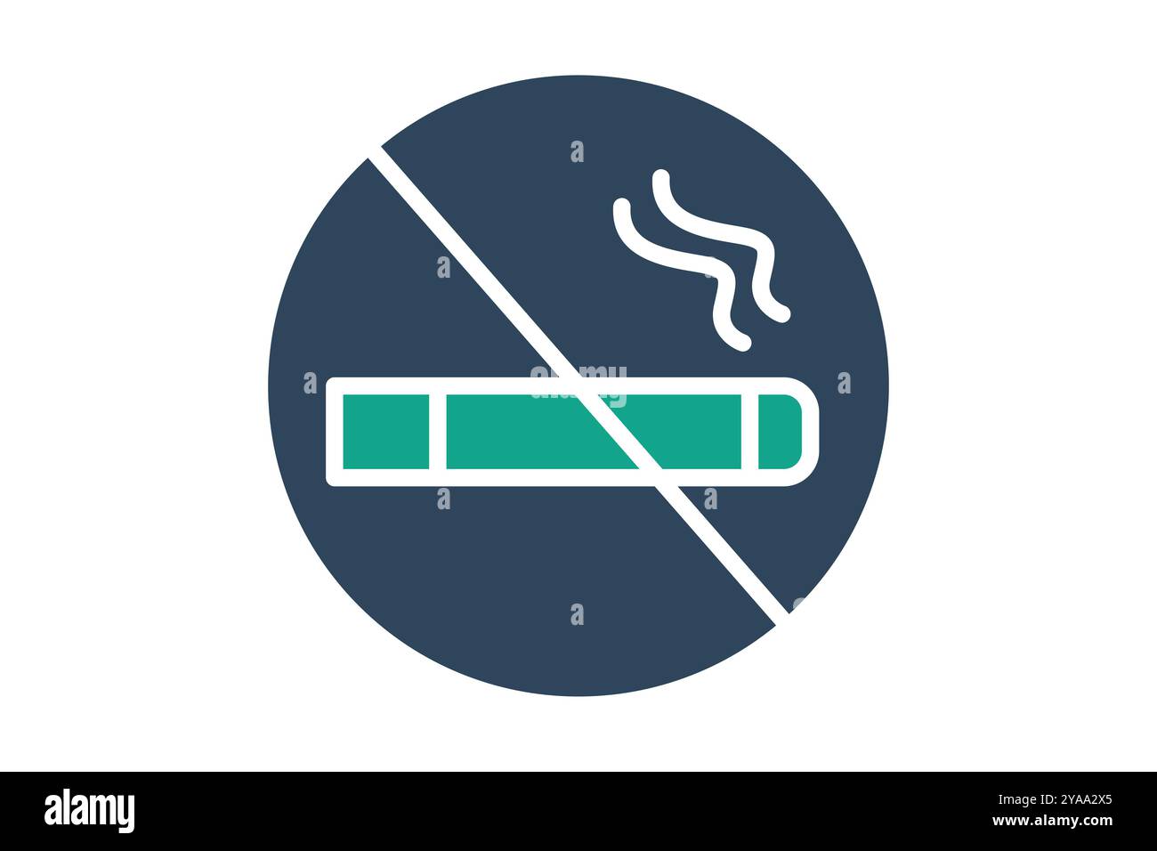 No smoking icon. solid icon style. hotel elements vector illustration Stock Vector