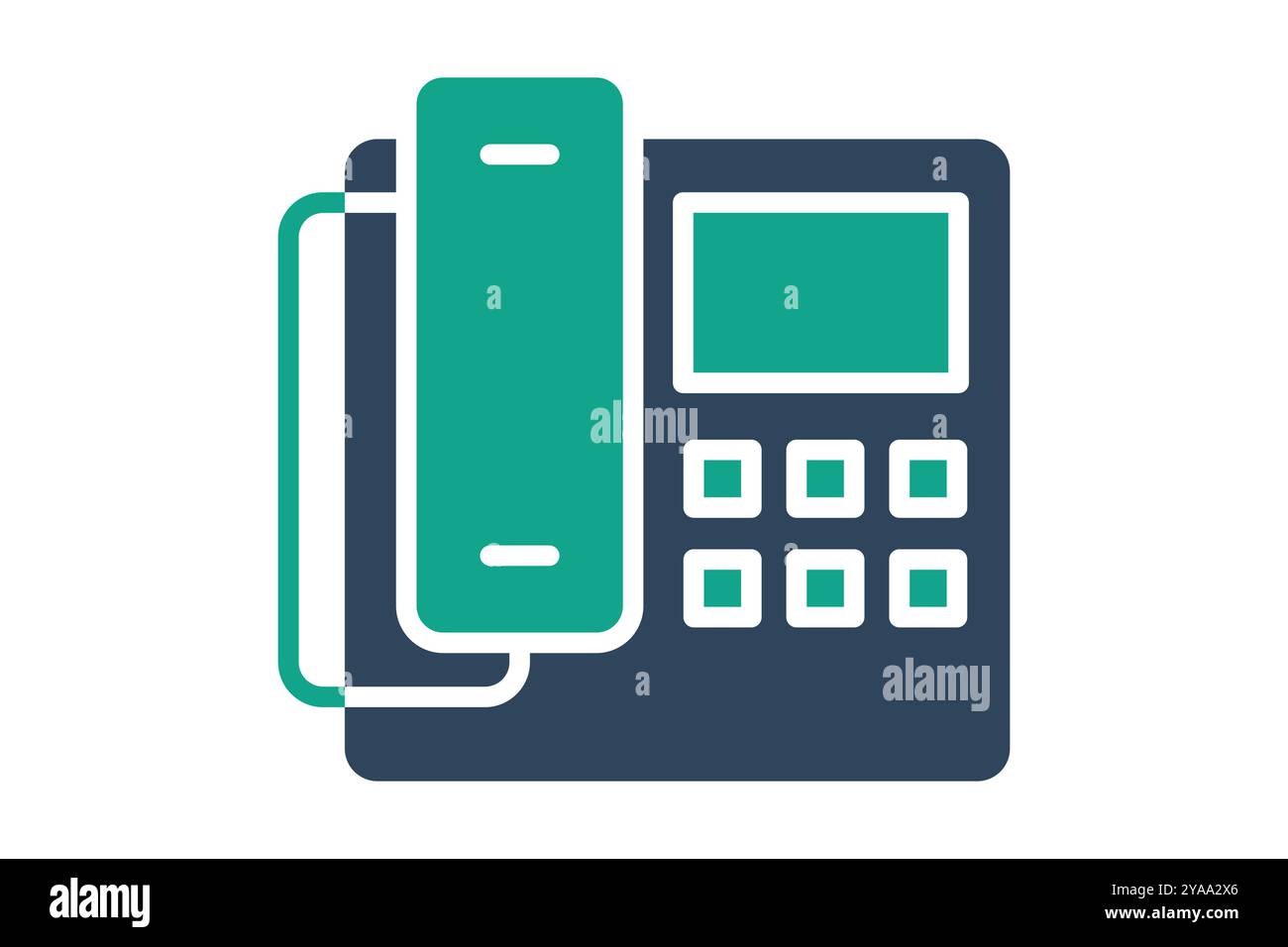 Telephone icon. solid icon style. icon related to reception. hotel elements vector illustration Stock Vector
