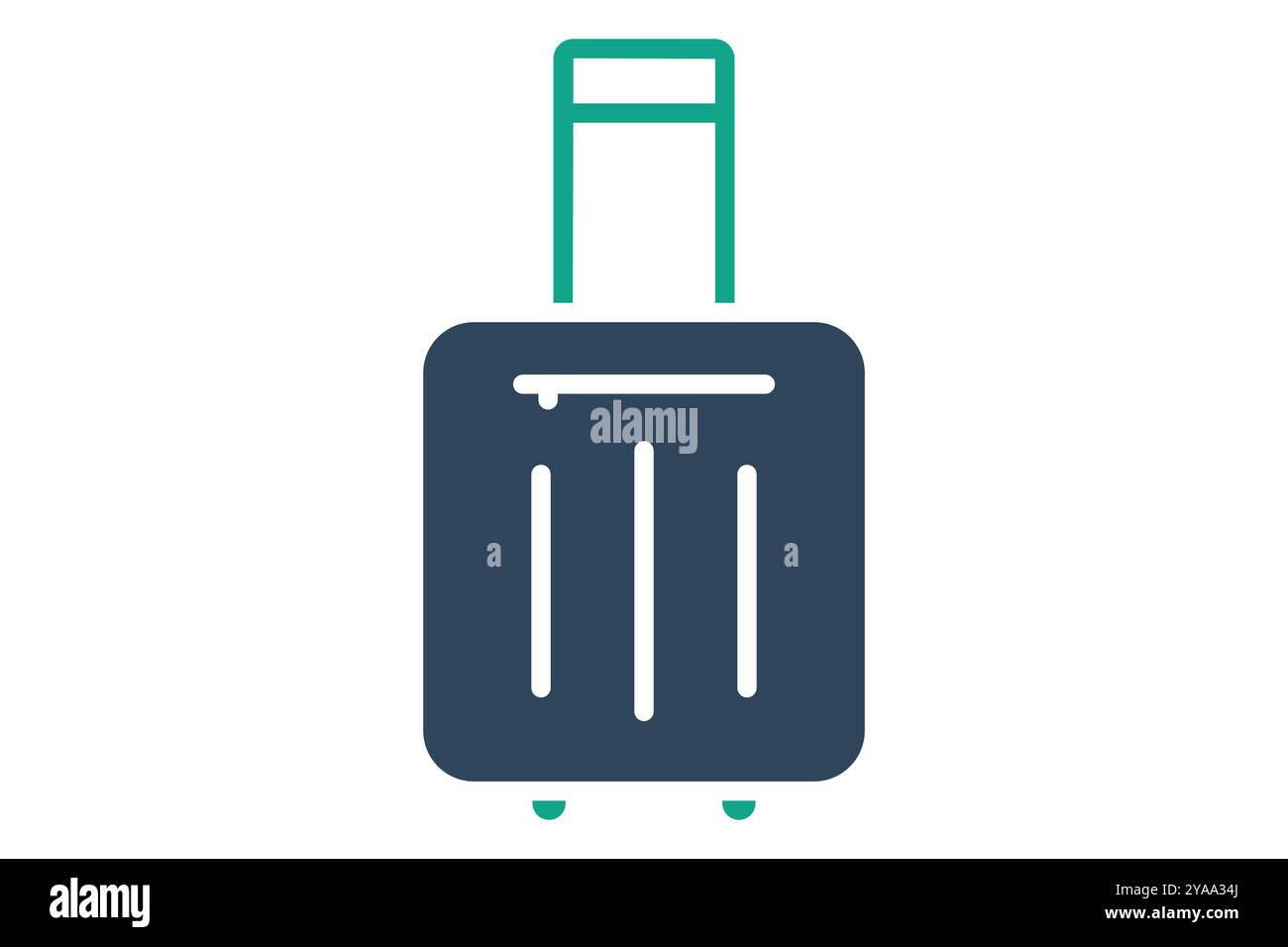 Luggage icon. solid icon style. icon related to reception. hotel elements vector illustration Stock Vector