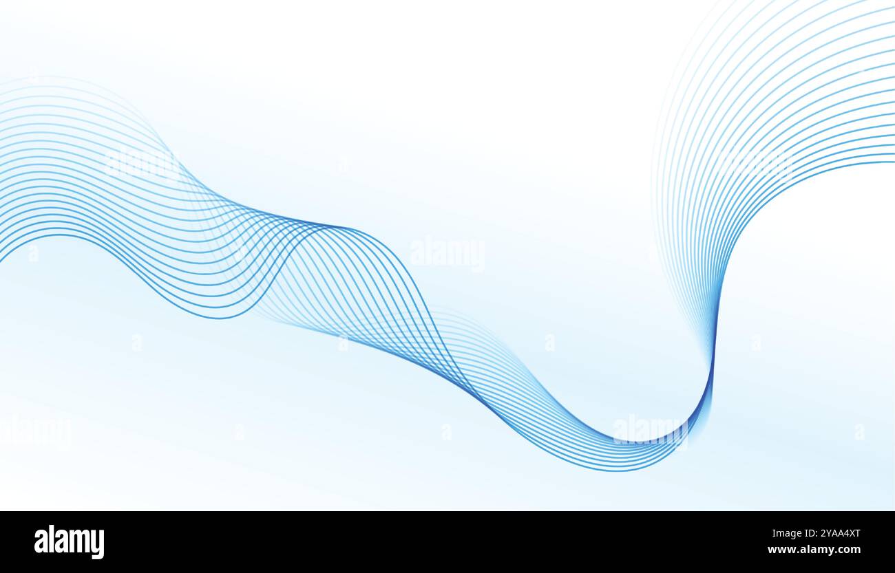 abstract curvy and smooth blue lines layout banner design vector Stock ...