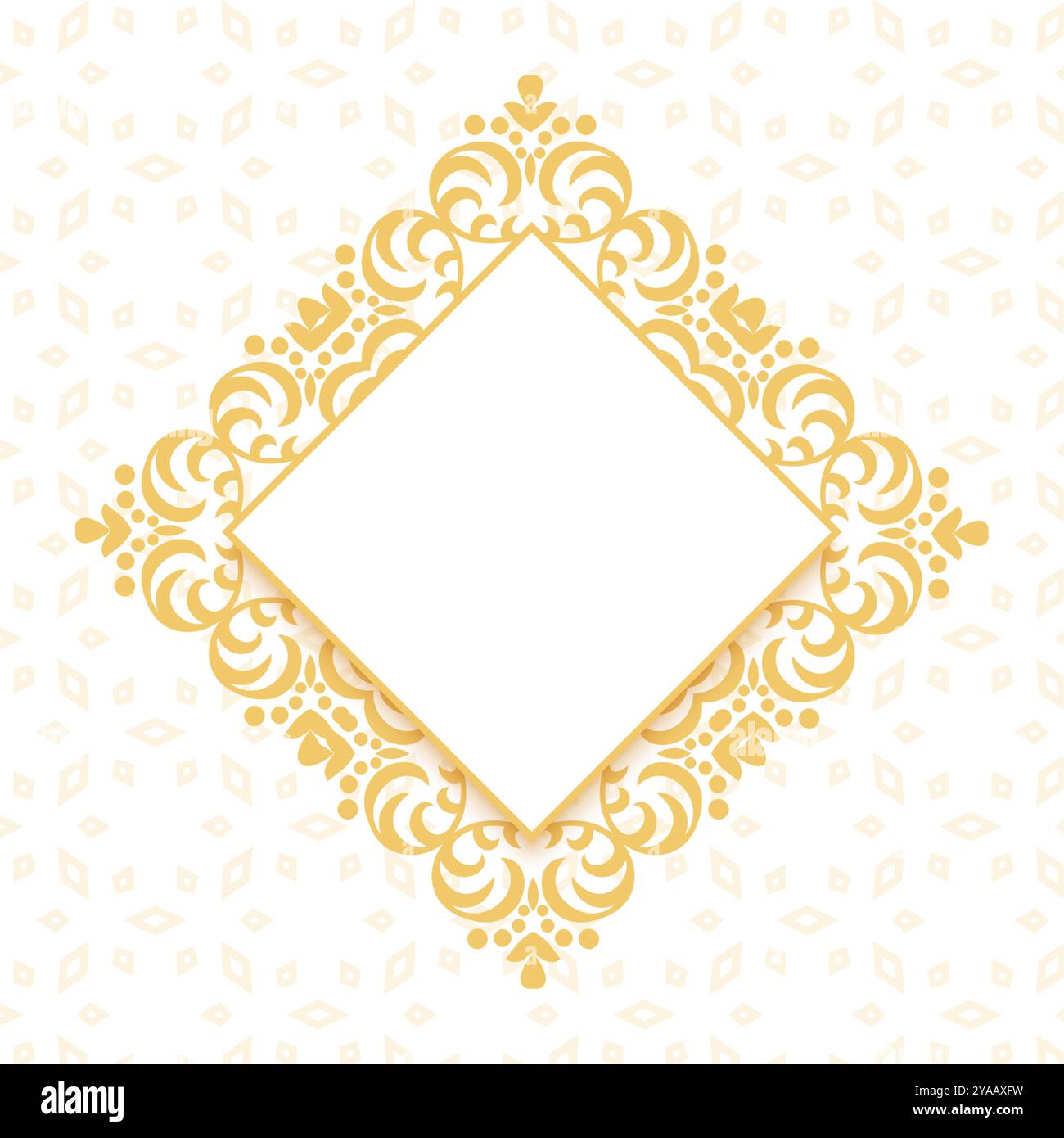 decorative golden floral border frame background for wedding vector ...