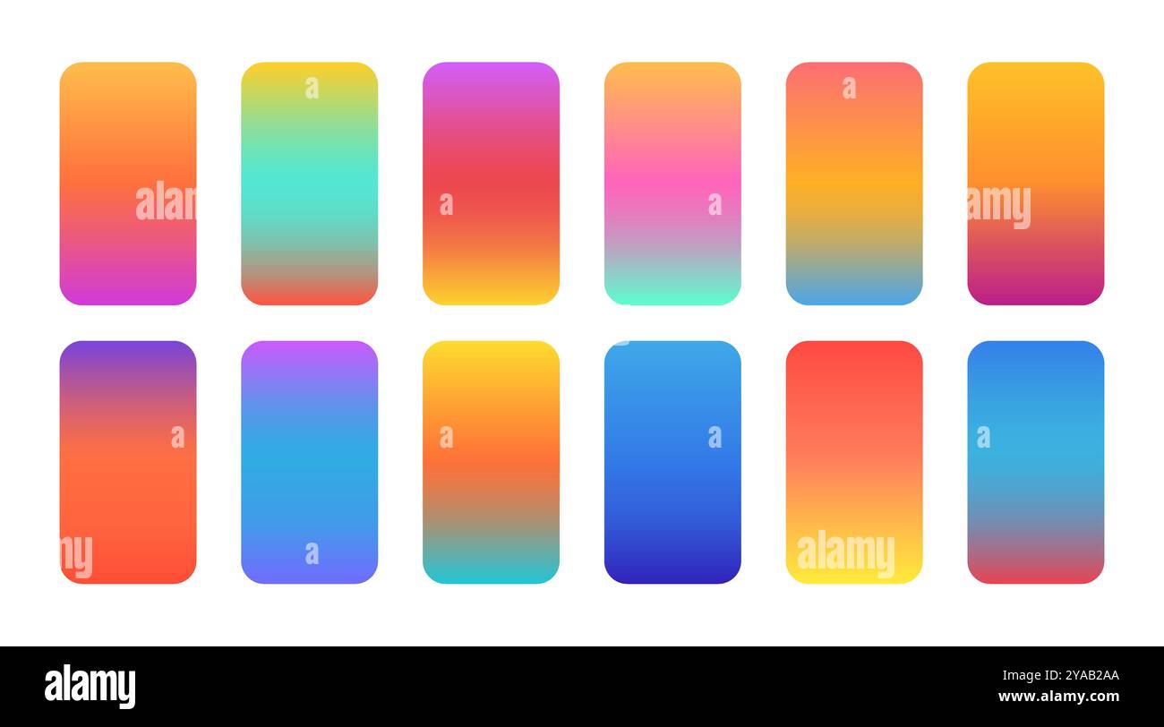 colorful gradient tone set for modern presentation vector Stock Vector ...