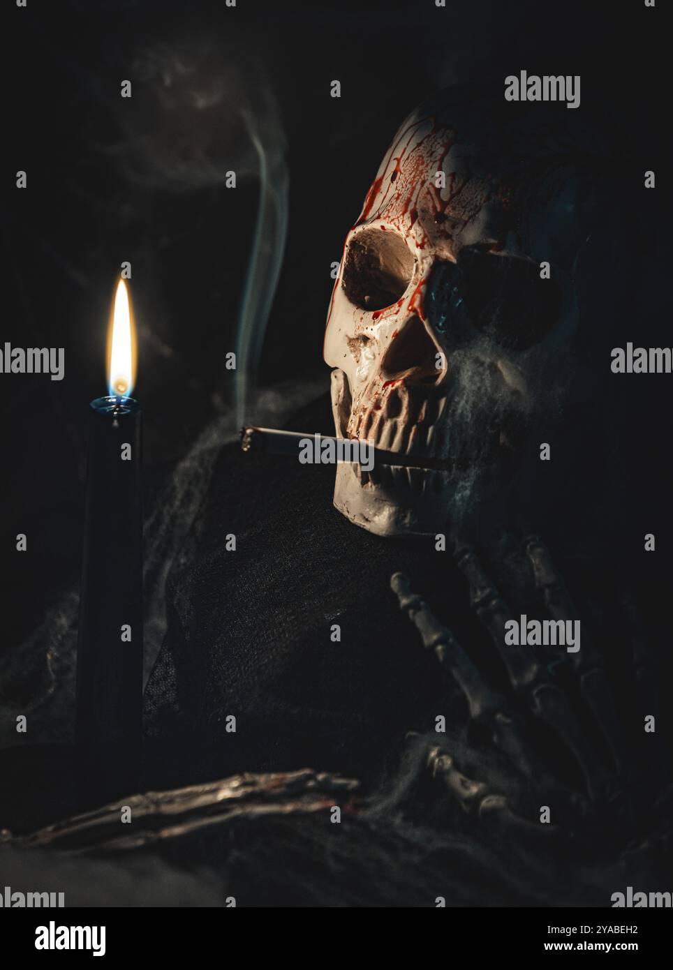 is burning a candle the same as smoking a cigarette Can You Light Cigar With Candle? Cigarette smoking skeleton hi-res stock