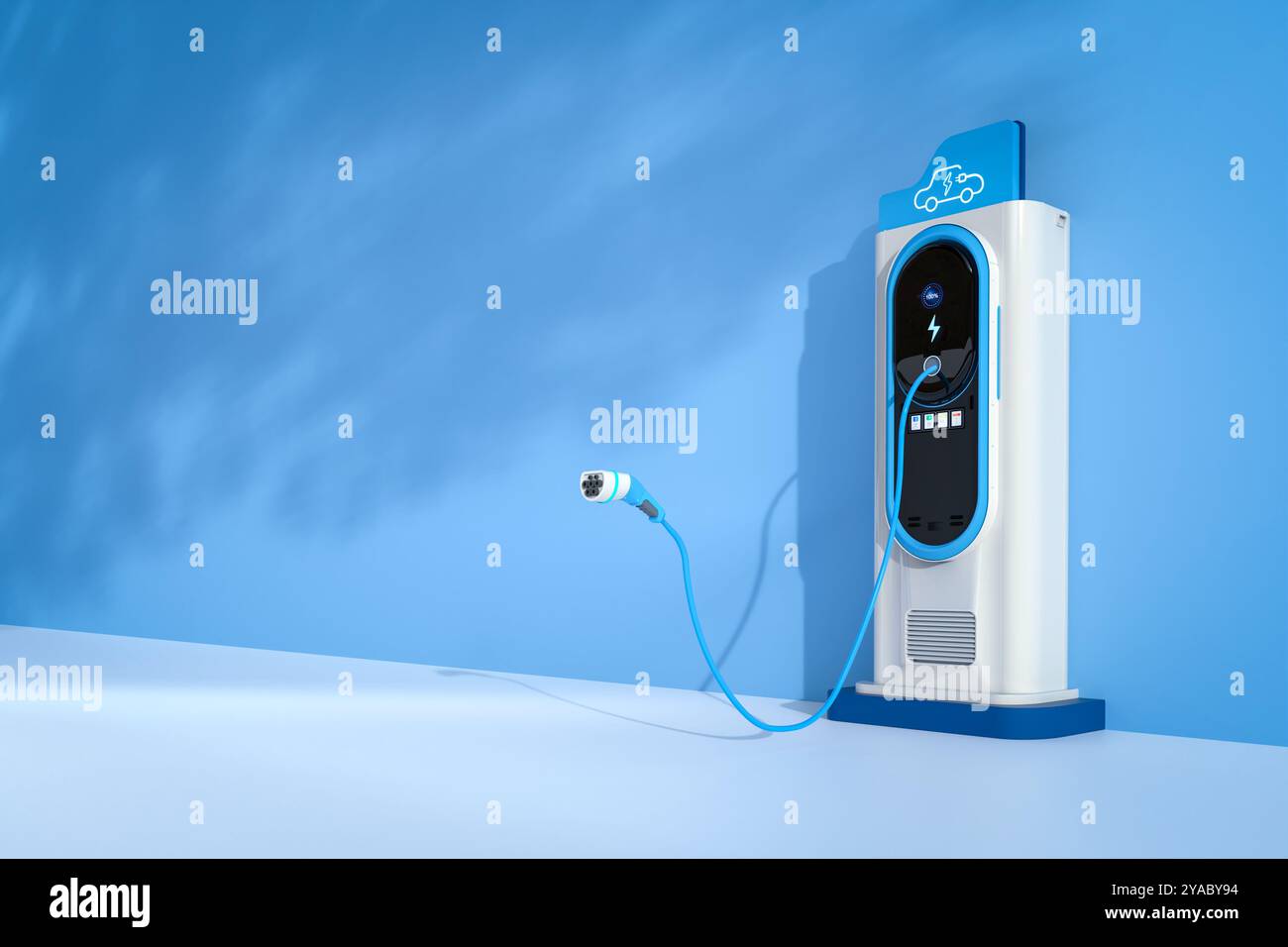 3d rendering ev charging stations or electric vehicle recharging ...