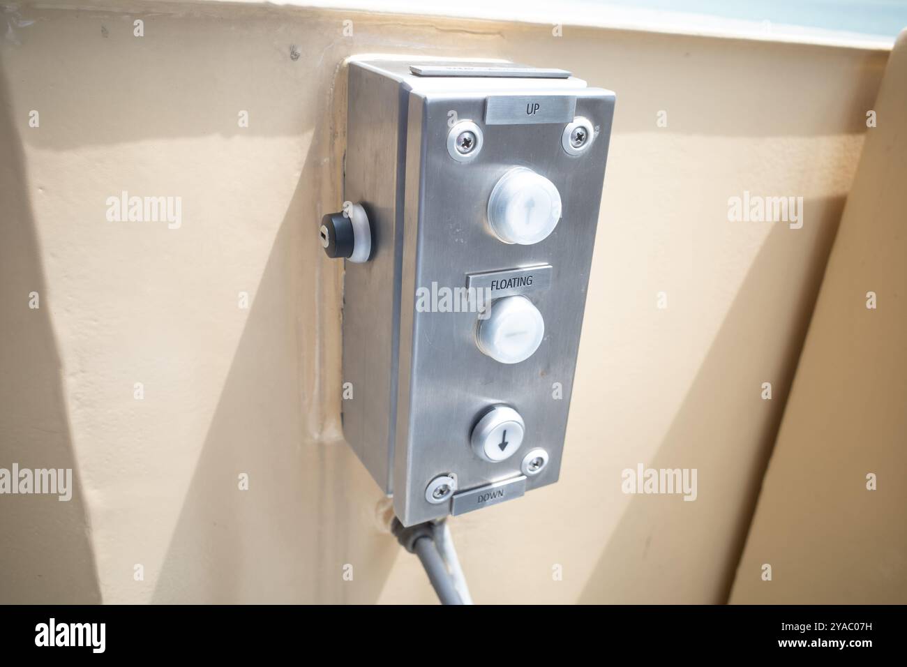 A control box for a passenger ship gangway to control the flow of foot ...
