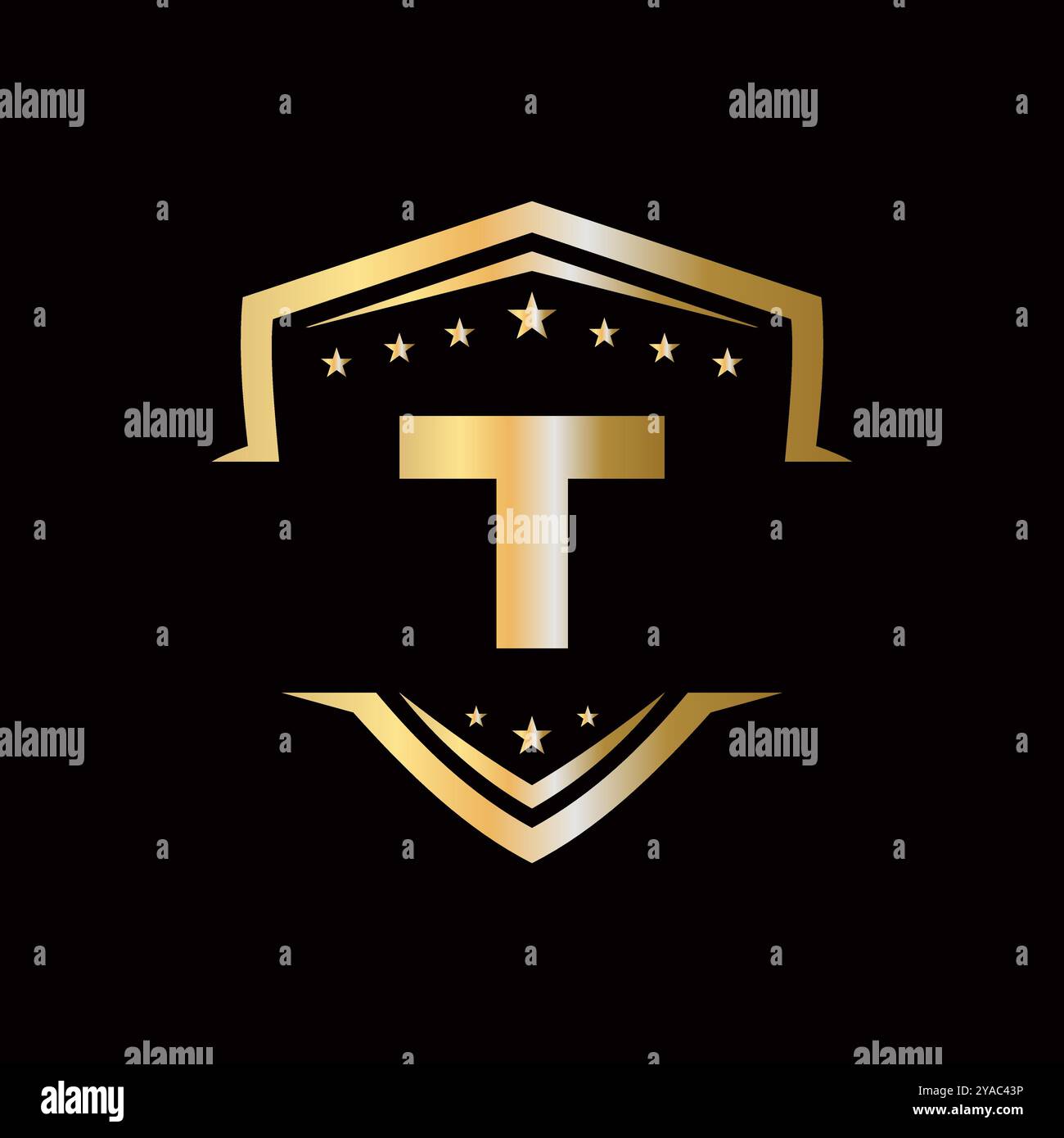 Automotive Logo Design On T Letter. Car Service Symbol Stock Vector