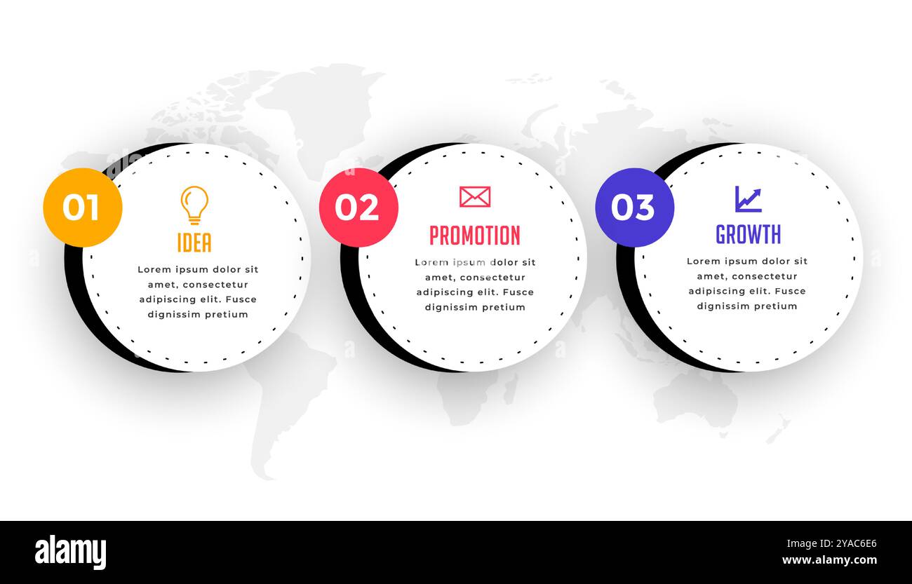 3 step infographic business workflow banner for corporate marketing ...