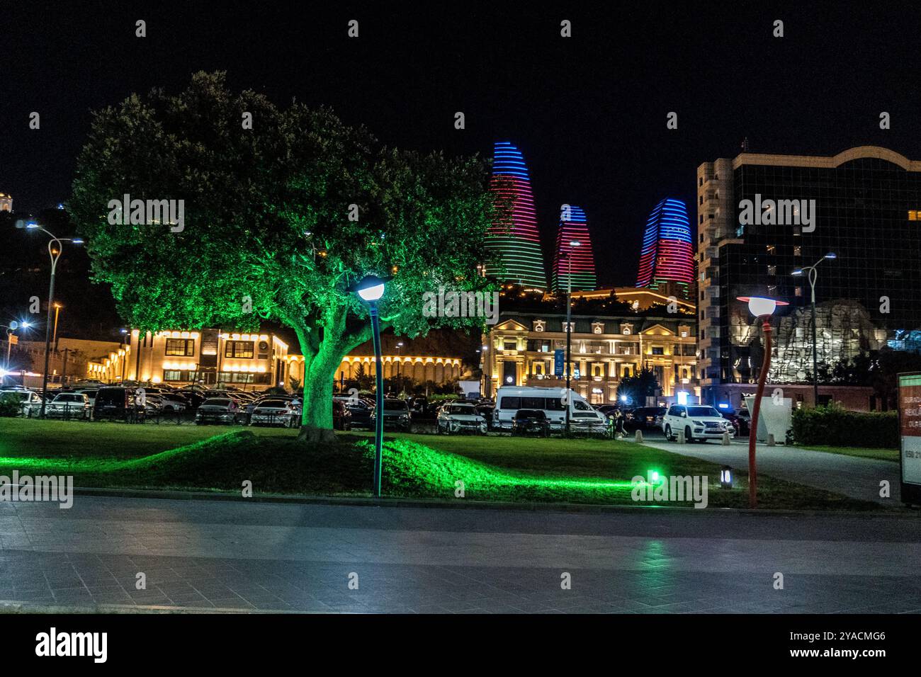 Nightlife in Baku, Azerbaijan. Summer, 2024 Stock Photo - Alamy