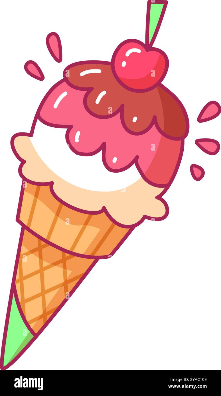 Surrounded by ice cream Stock Vector Images - Alamy