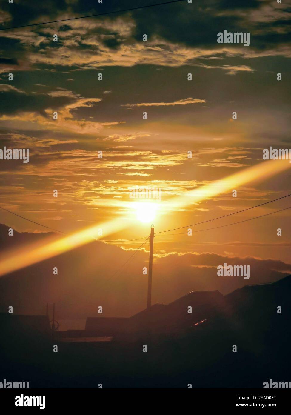 Sunset in Palu - Smartphone Captured Stock Image