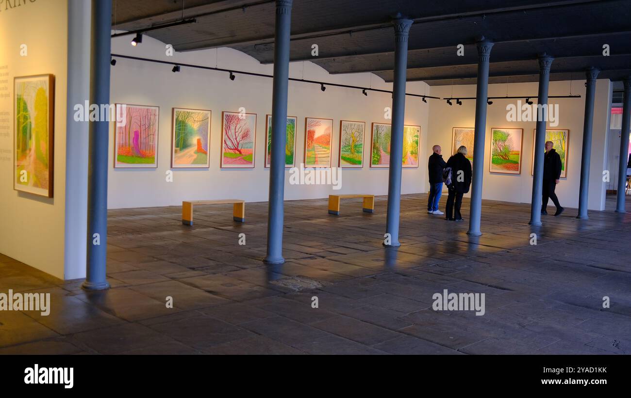 Salts mill, Hockney paintings, David Hockney exhibition, the Arrival of ...