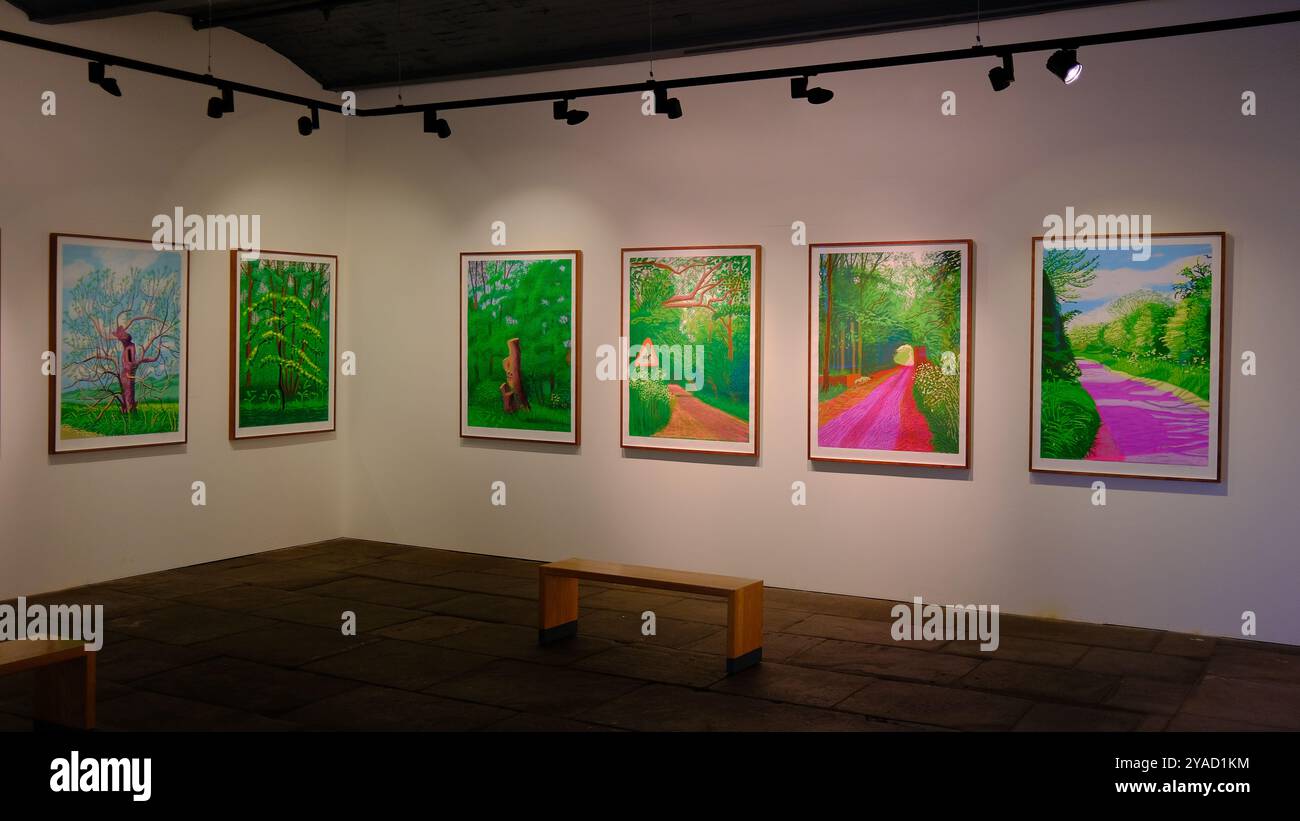 Salts mill, Hockney paintings, David Hockney exhibition, the Arrival of ...