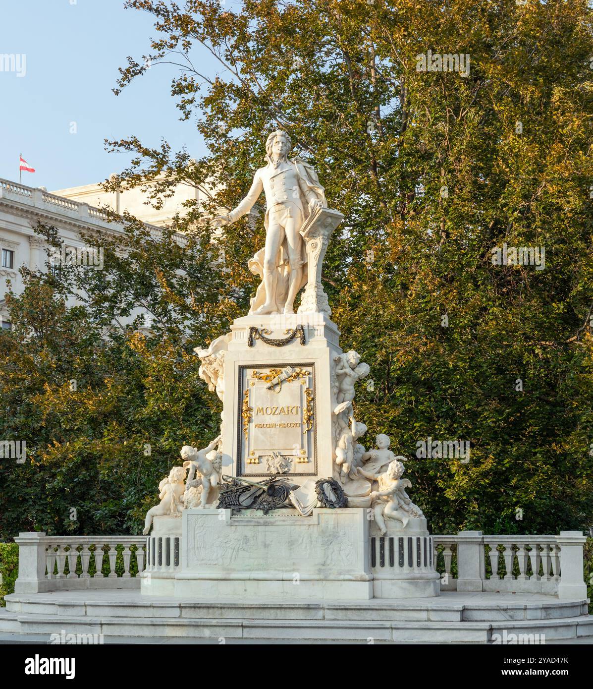 Mozart statue in Vienna, Austria Stock Photo