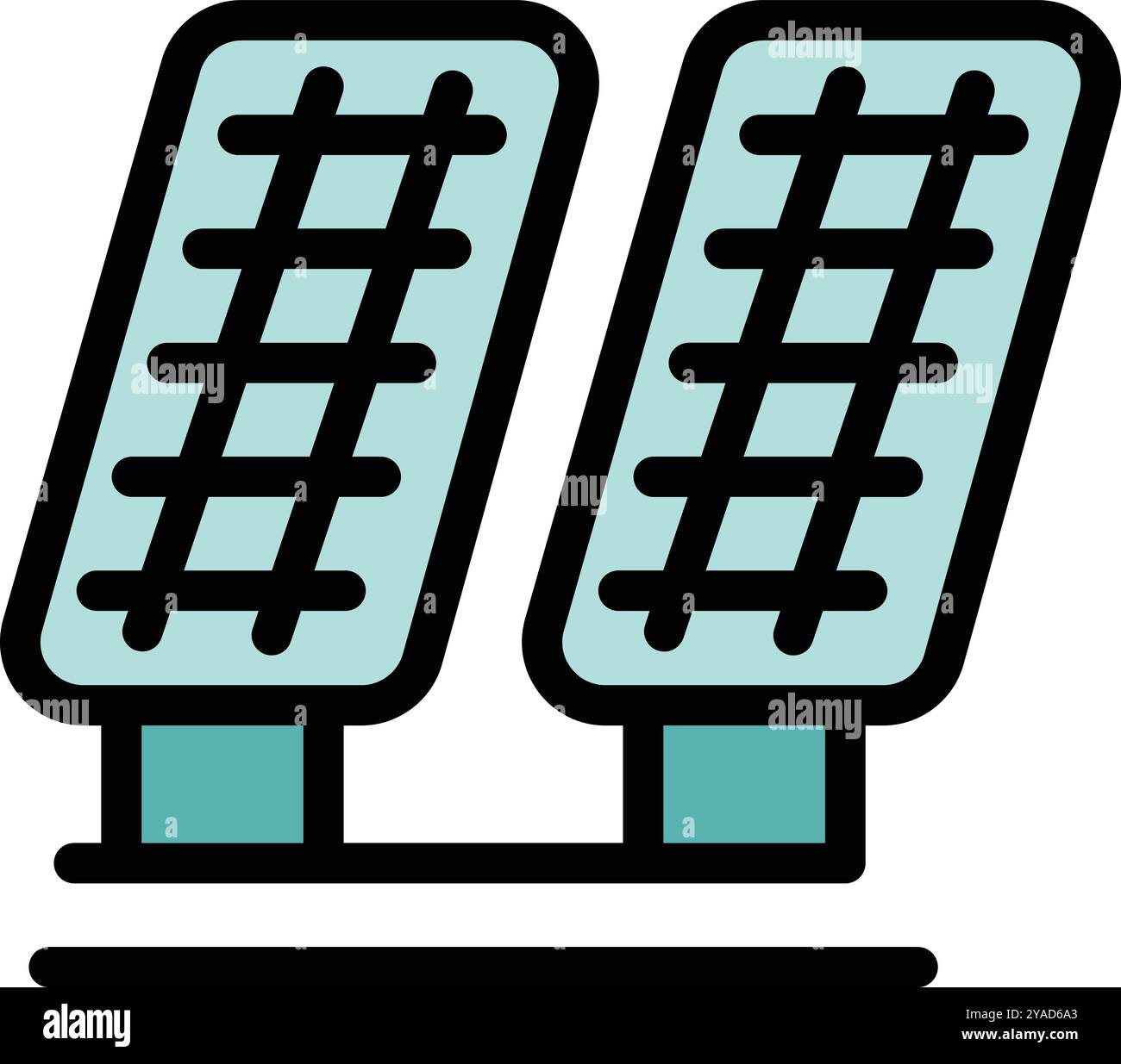 Car pedals icon vector outline color flat isolated on white background ...