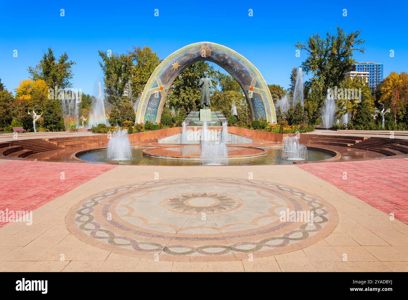 Dushanbe, Tajikistan - October 21, 2022: The statue of Rudaki poet at ...