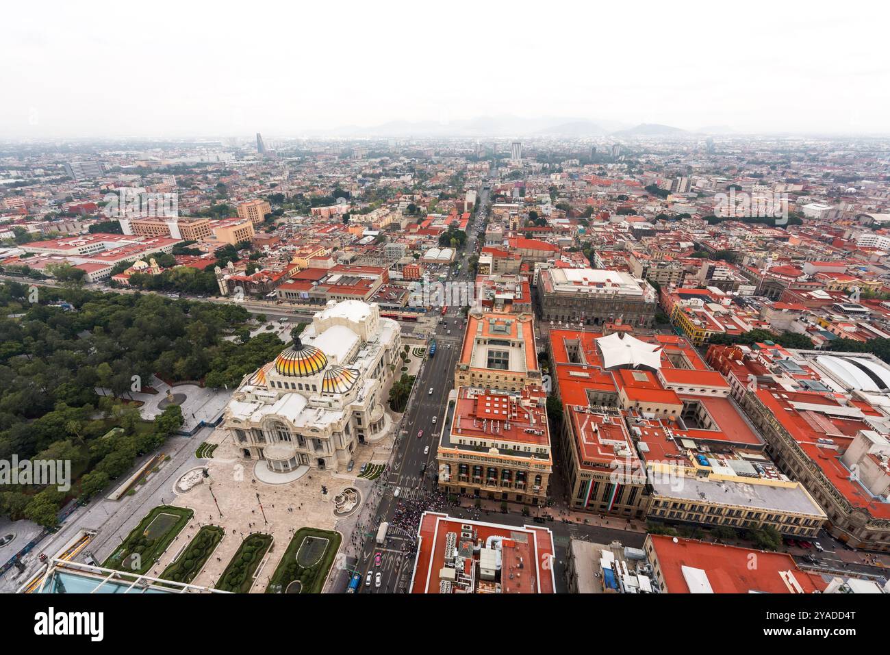 Mexico City, Mexico September 24, 2024. View towards the North of Mexico City CDMX, Mexico's Capital City, on a cloudy day Stock Photo
