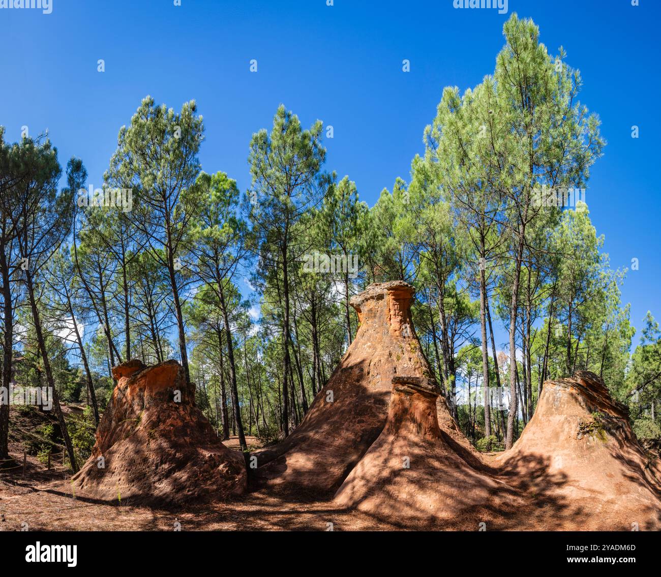 The hidden gem of Les Demoiselles Coiffees, sometimes known as fairy chimneys, Bedoin, Provence, France Stock Photo