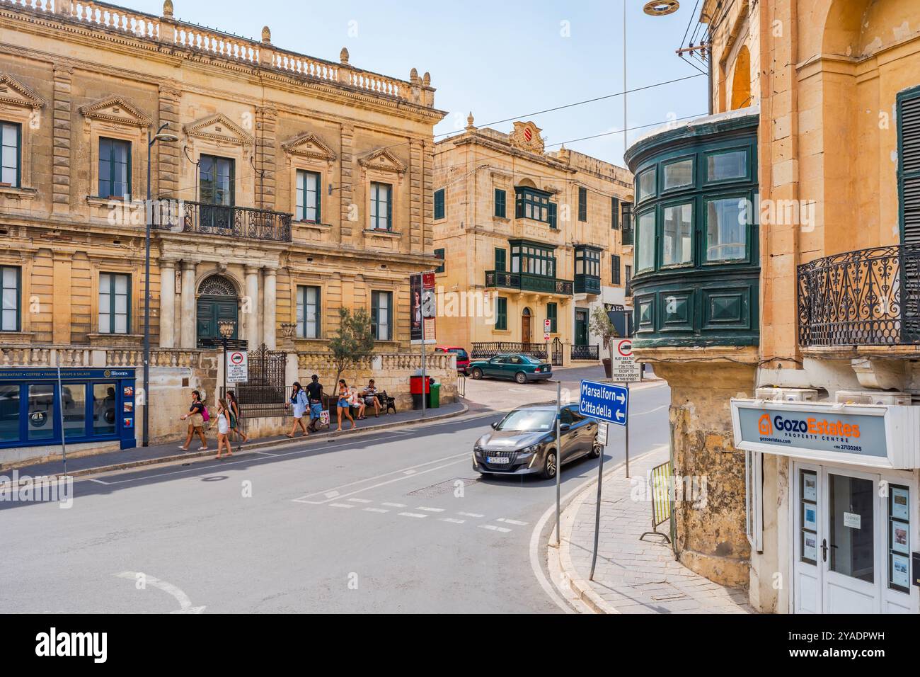 Victoria Rabat Streets VICTORIA, GOZO, MALTA - SEPTEMBER 01, 2024: Street view of Victoria ...