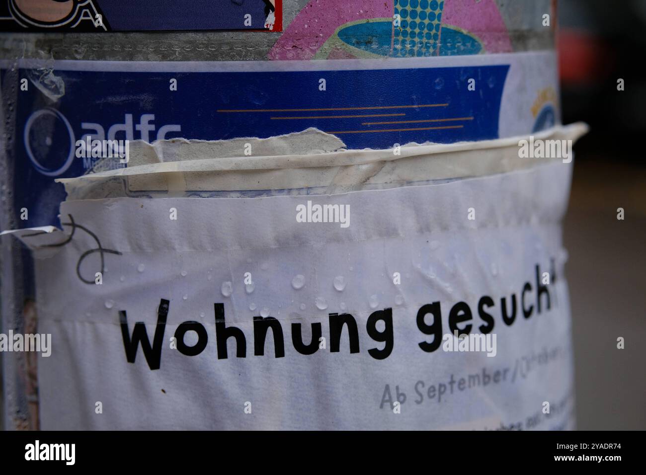 Aushang Wohnung gesucht Aushang Wohnung gesucht *** Apartment wanted notice Apartment wanted notice Stock Photo