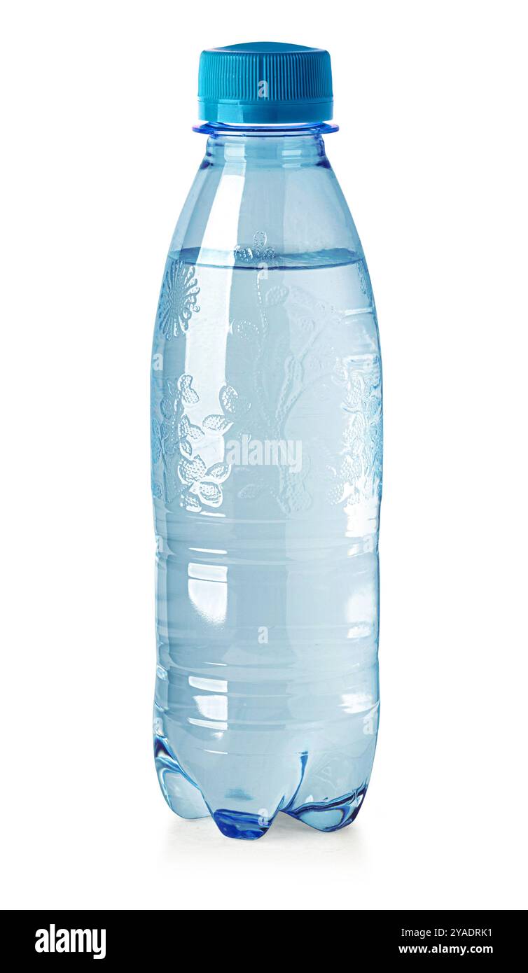 Small Plastic water bottle isolated on white background with clipping ...