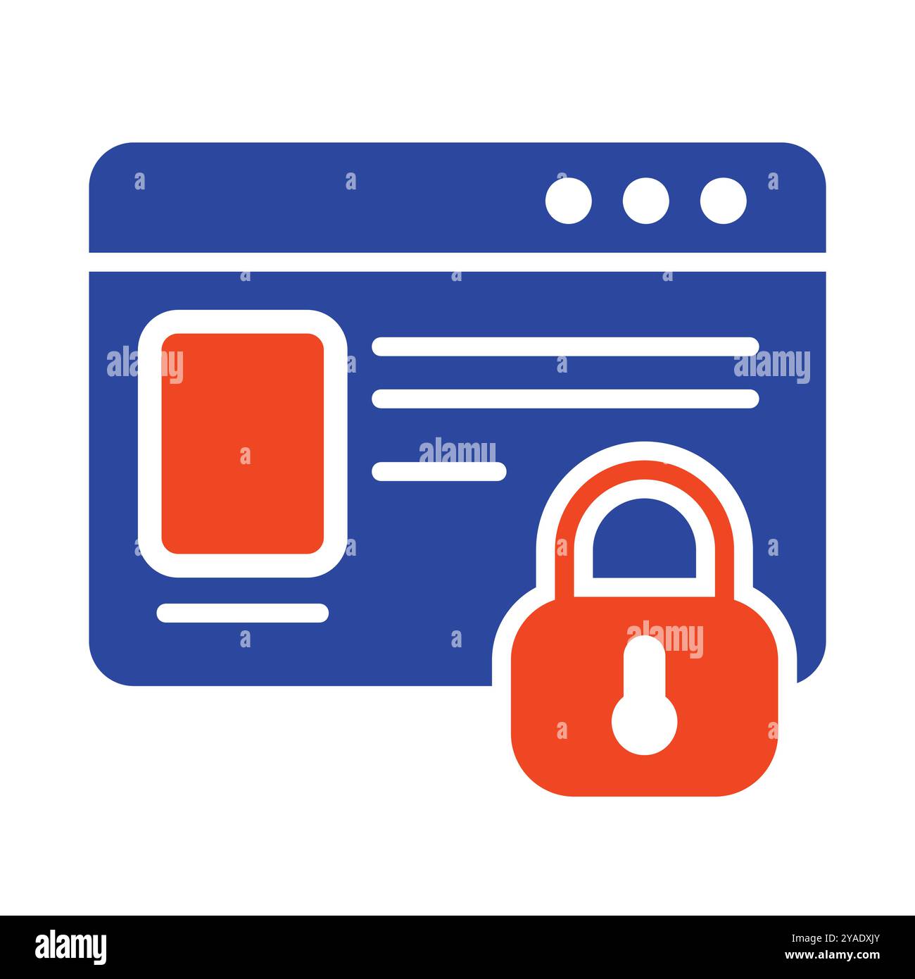 Trusted website, information safety vector icon. Security sign. Graph ...