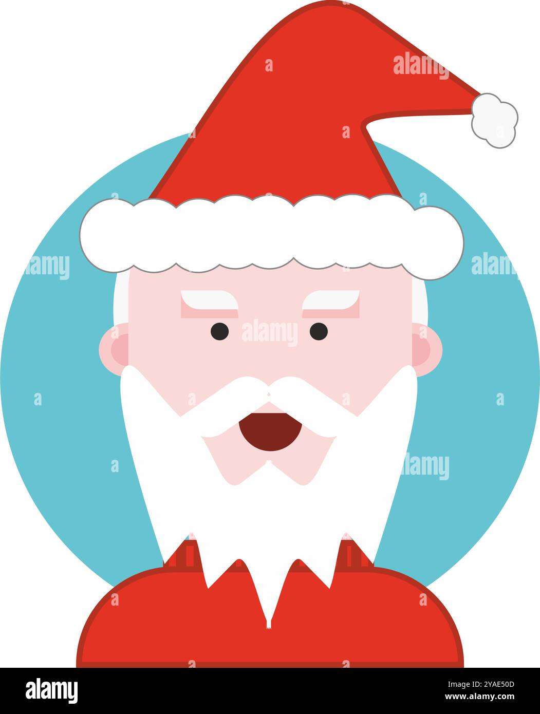 Santa claus face illustration hi-res stock photography and images - Alamy