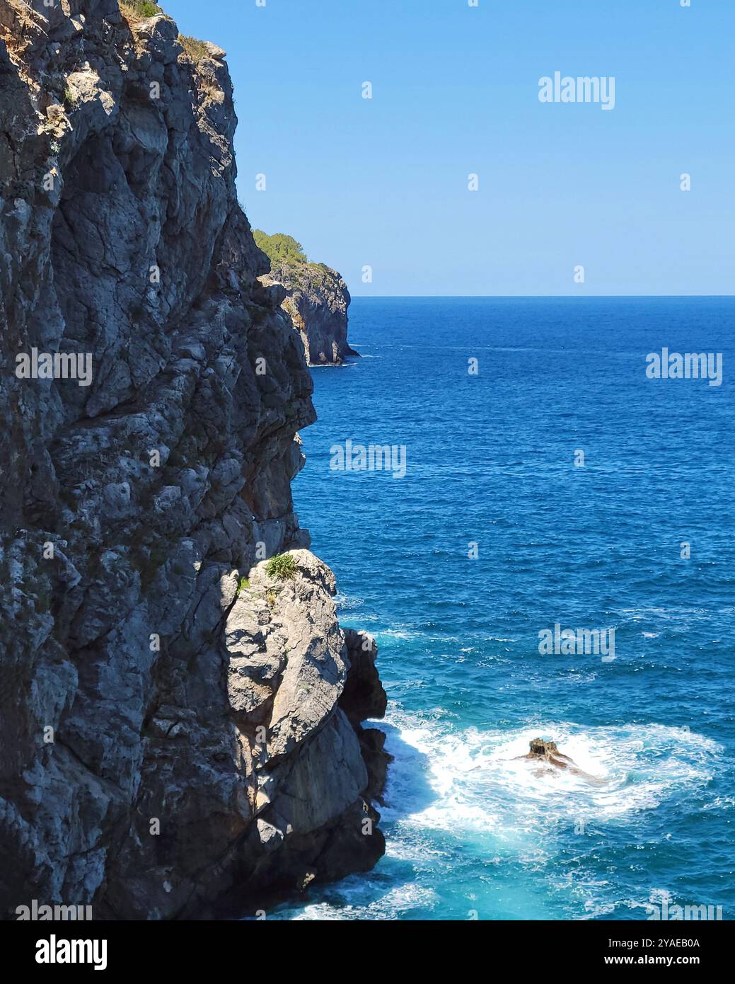 Mallorca Rock Cliff - Smartphone Captured Stock Image