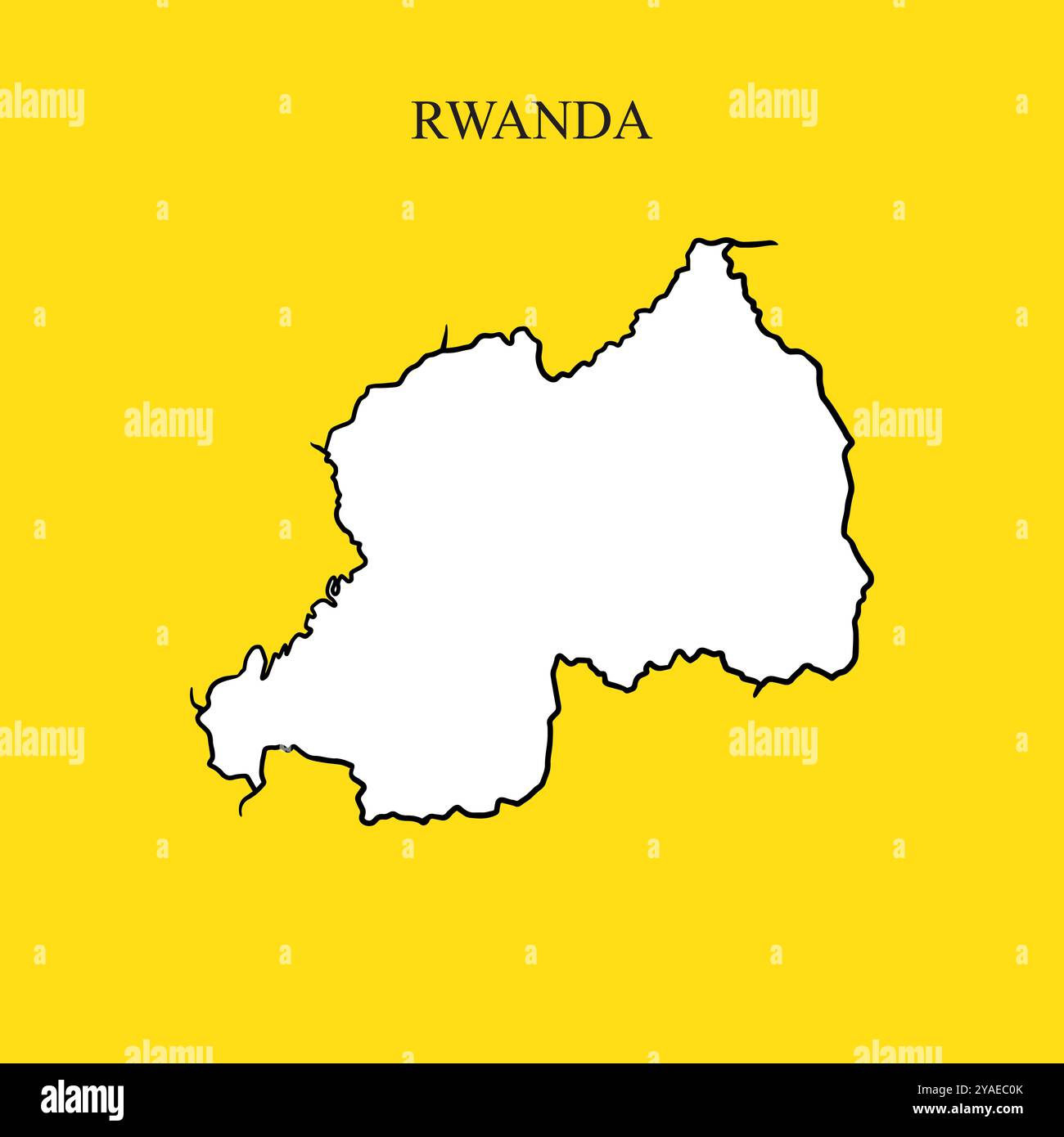 Vintage Map of Rwanda. Hand drawn. vector Stock Vector Image & Art - Alamy